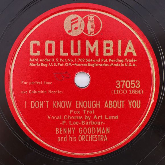 Benny Goodman - Blue Skies/I Don't Know Enough About You 1946 78rpm Record 37053 - Picture 3 of 16